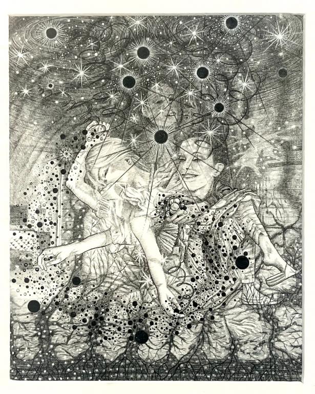 Perles passées 2020, Indian ink and gouache on paper - Size: 35 x 29 cm (unframed) 
© Sandra Ghosn , exhibited at MENART Fair