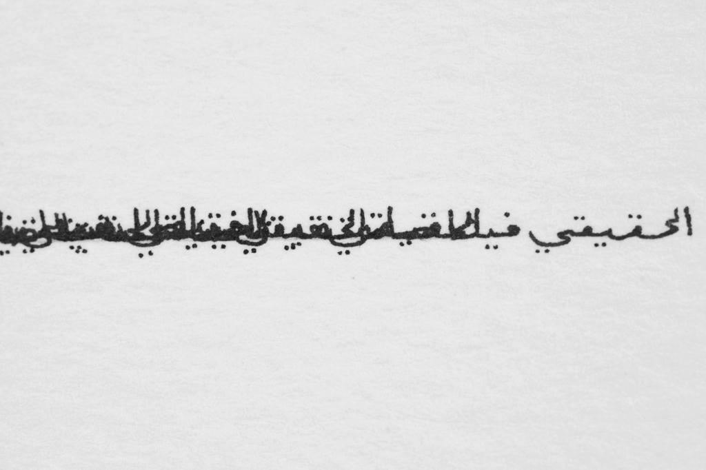 Quotes-Khalil-Gibran_2020-element 2 Nicène Kossentini
Detail of Khalil Gibran (diptych), 2020
Ink on paper. 21 x 60 cm 
Courtesy of the artist and Sabrina Amrani 
