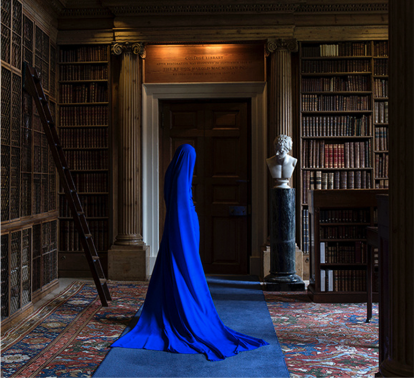 Eton College Library and She III by Güler Ates; 2017; 65.5 X 60 cm from the Series Eton College Residency; Copyright Güler Ates